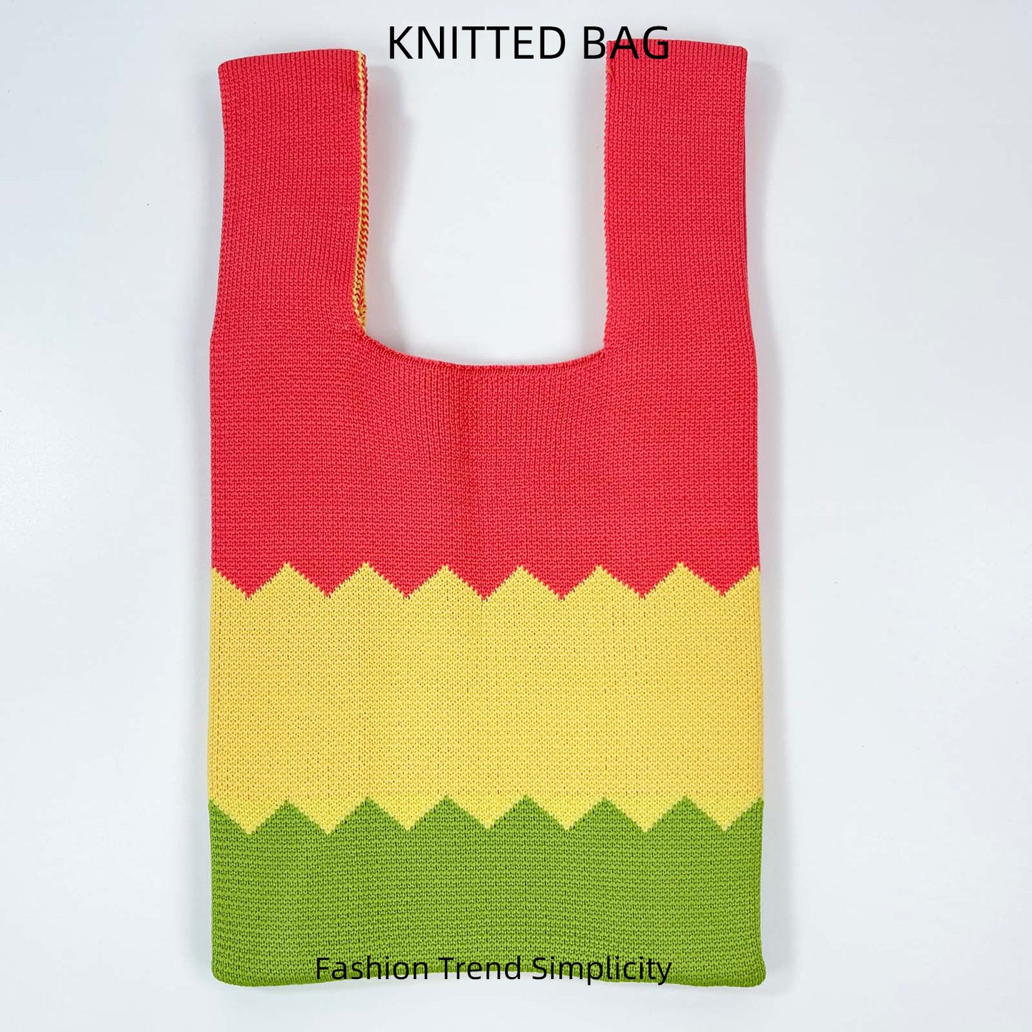 Women's Flower Knitted Large Capacity Totes Wrist Handbags