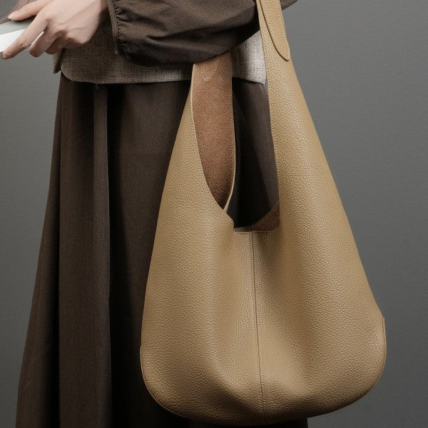 Retro Textured Pure Color Trendy Shopping Crossbody Bags