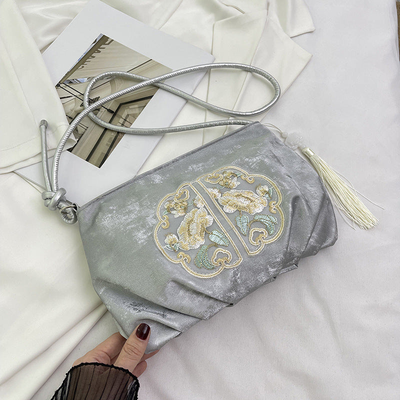 Women's Chinese Style Beaded Summer Western Commuter Crossbody Bags