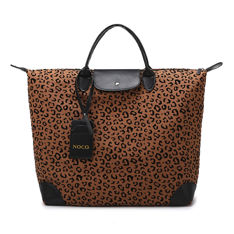 Women's Large Capacity Fashion Leopard Print Leisure Travel Bags