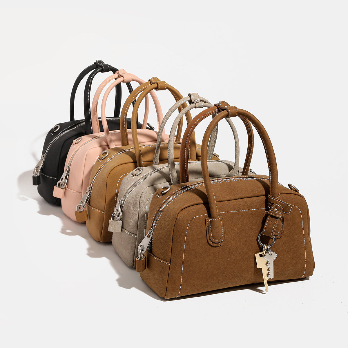 Women's Korean Style Commuter Boston Niche Large Handbags