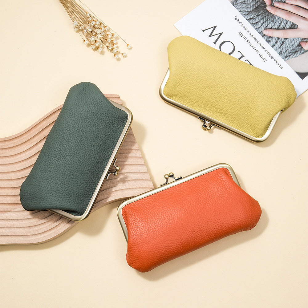 Clutch Female Genuine Leather Simple Long Handbags
