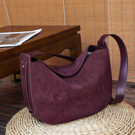 Women's Leather Fashion Retro First Layer Frosted Underarm Crossbody Bags