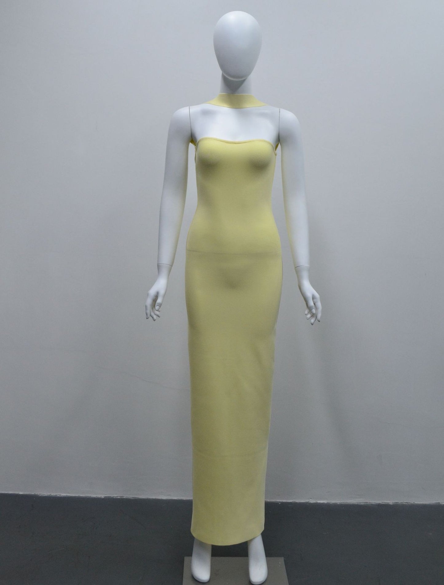 Women's Wear Halter Elastic Bandage Long Elegant Slim Fit Backless Solid Skirts