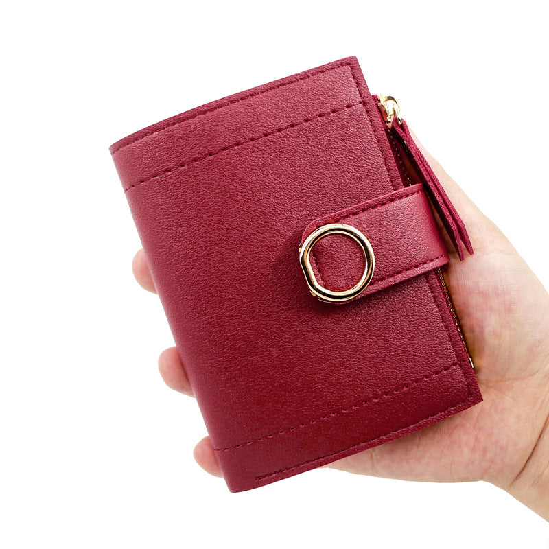 Women's Zipper Single Short Fresh Artistic Ladies Wallets