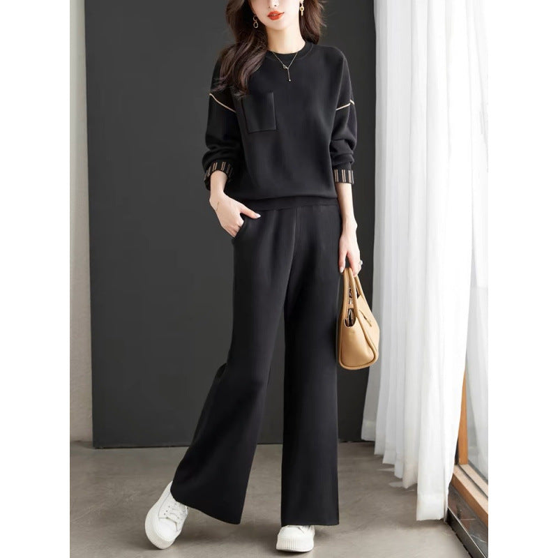 Women's Hiding Fat Autumn Fashion Two-piece High-grade Suits