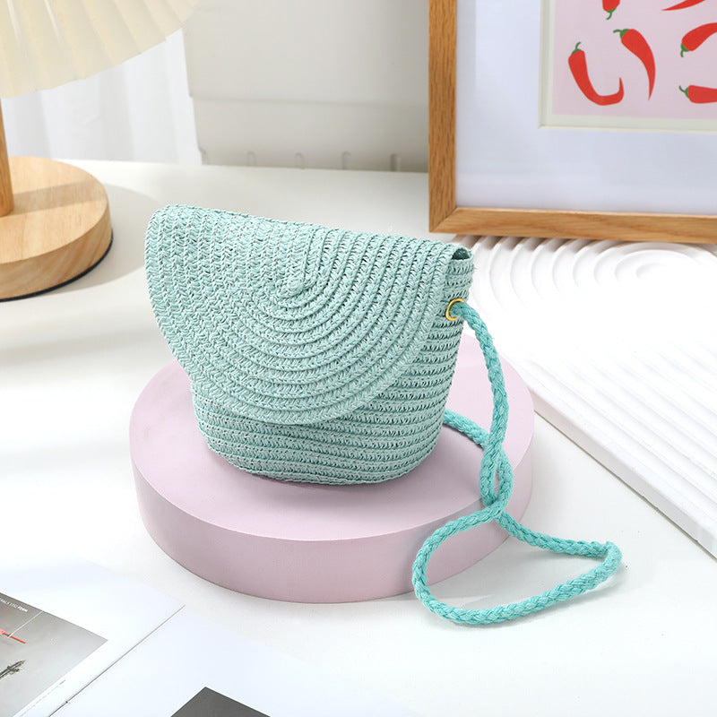 Women's Summer Seaside Holiday Straw Colorful Woven Bags