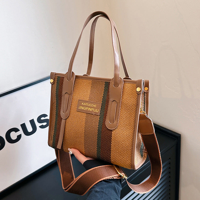 Women's Canvas Large Capacity Fashion High Sense Shoulder Bags