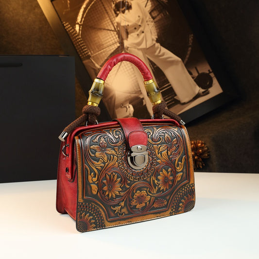 Women's Retro Clip Pouch Fashionable High-grade Minority Handbags