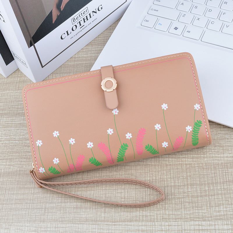 Women's Long Zipper Hasp Clutch Fashion Printing Ladies Wallets