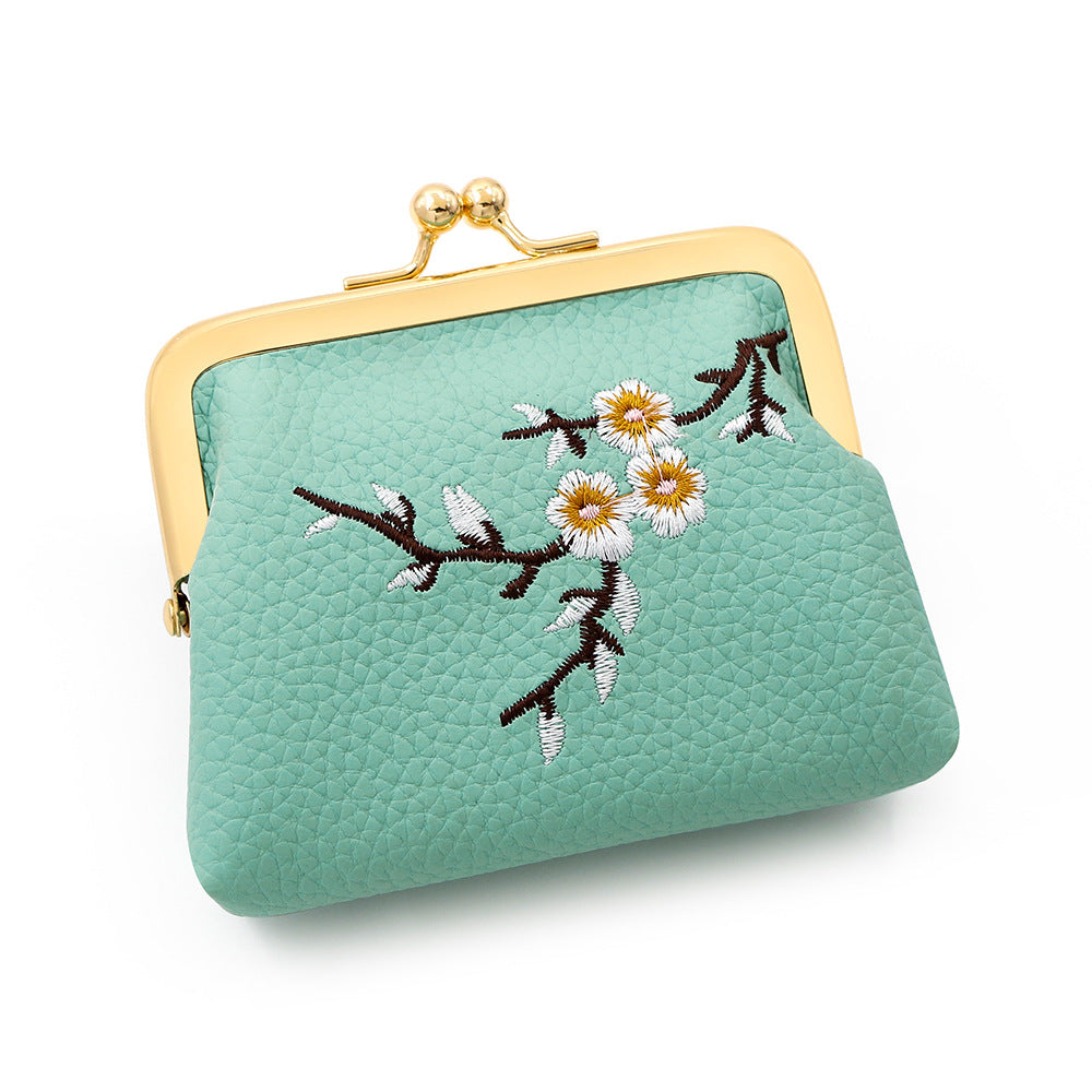 Chinese Style Embroidery For Storage Earphone Card Holder