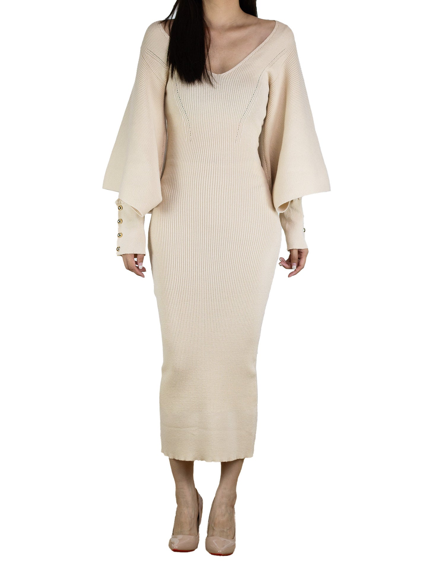 Women's Sexy Knitted Dress Large Slim Knit Dresses