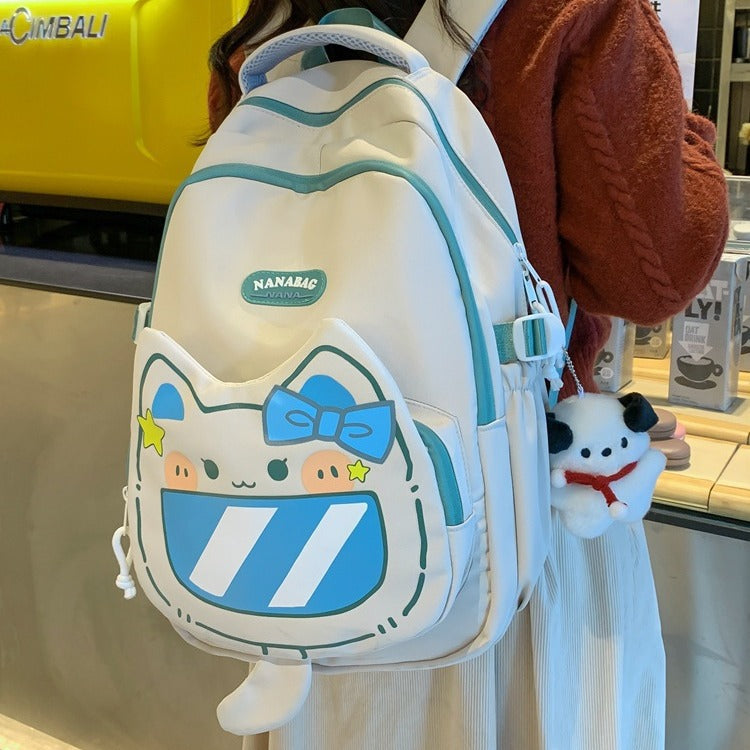 Female Cute Cat High Korean Style Easy Middle School Students' Schoolbags