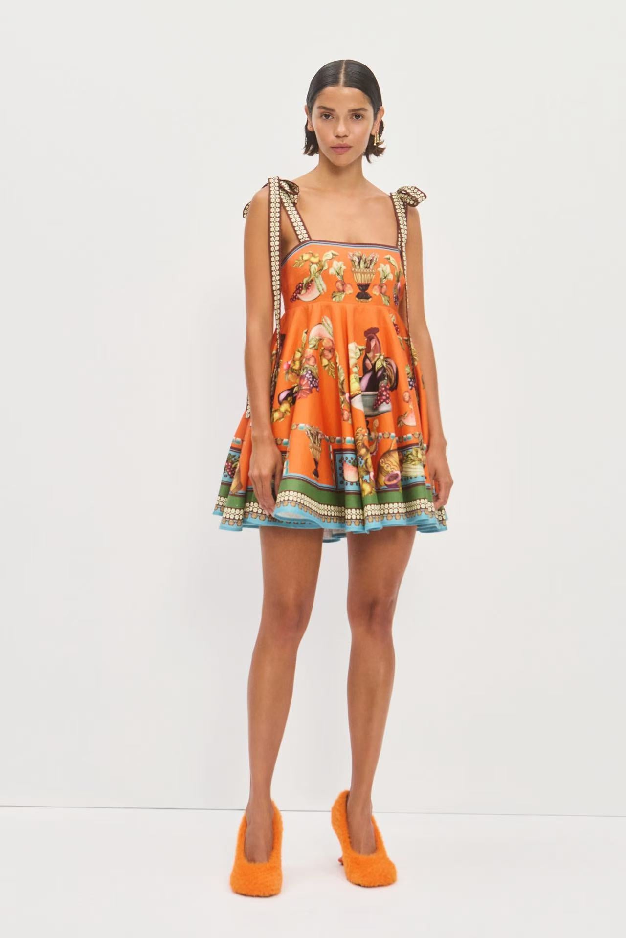 Casual Fashion Elegant Linen Smocking Dress Dresses