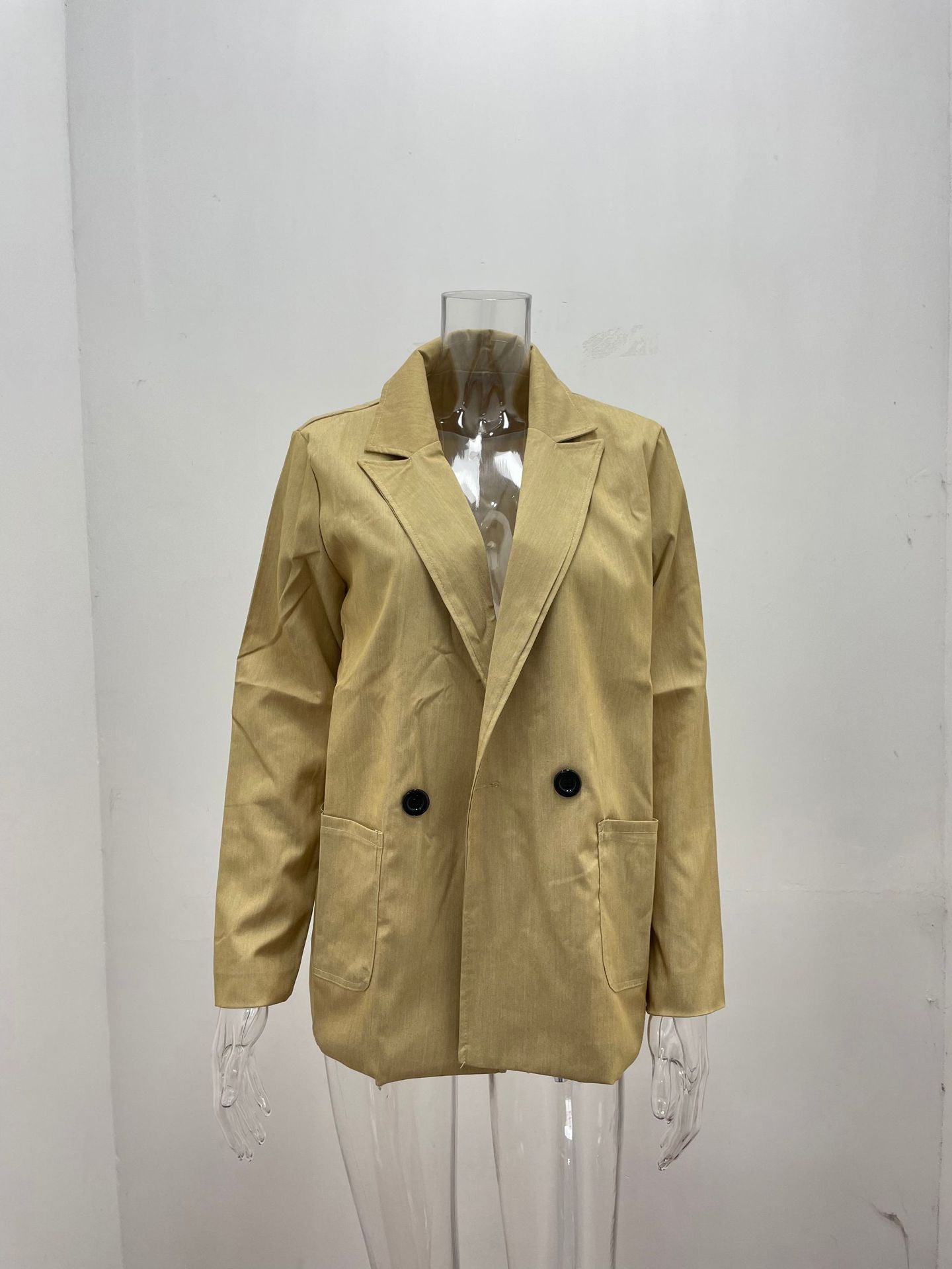 Fashion Solid Color Single Long Sleeve Small Suit