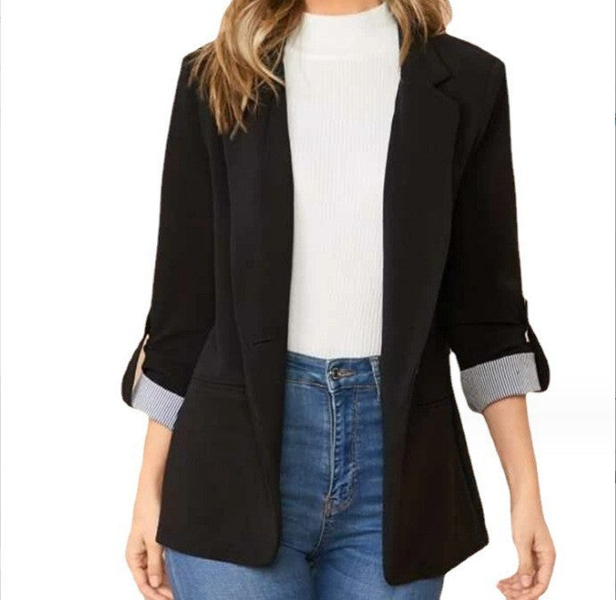 Beautiful Classy Fashion Stitching Lapel Graceful Small Suit
