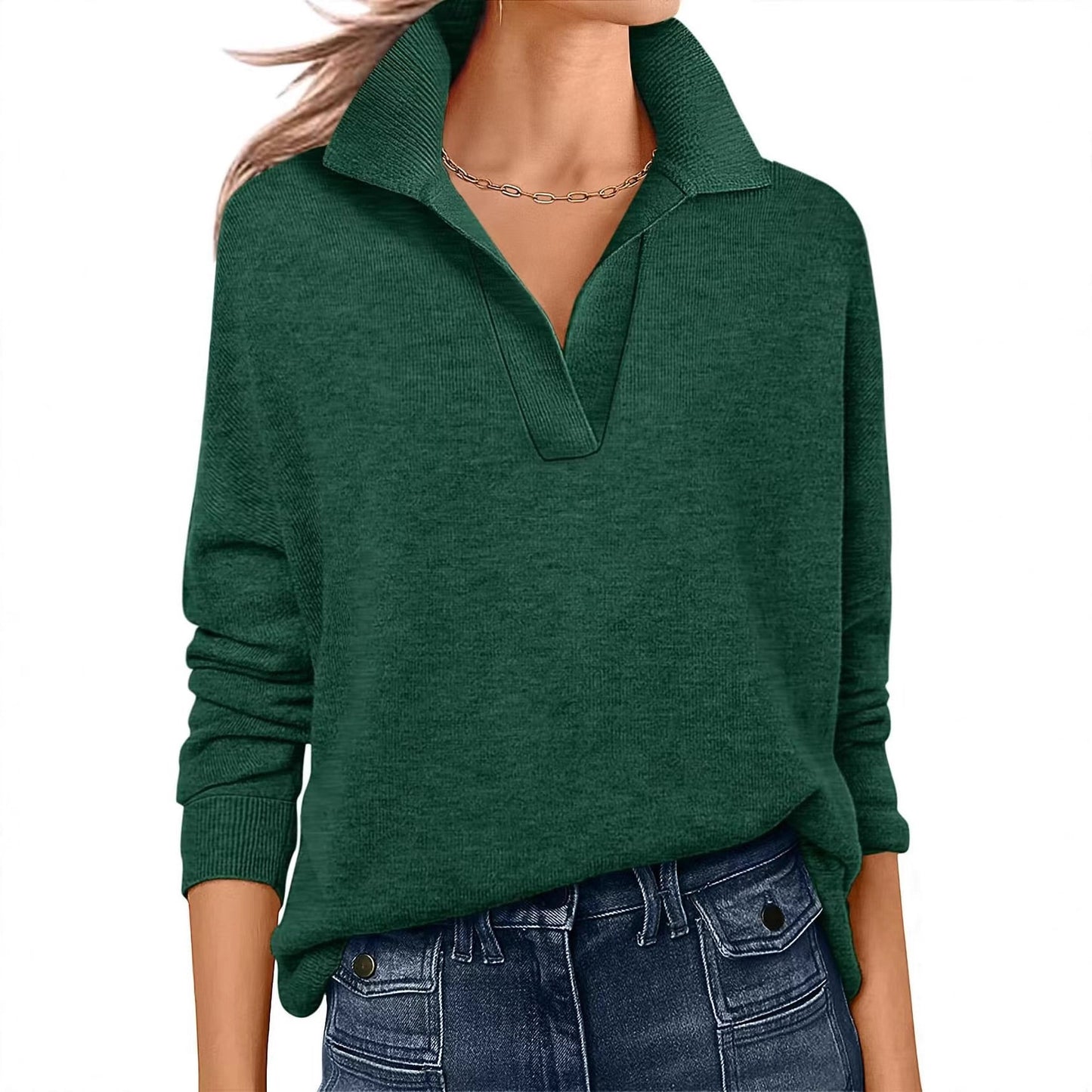 Women's Solid Color Long Sleeve Loose Fashion Tops