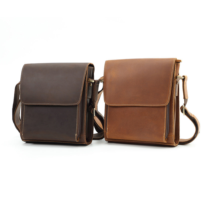 Men's Layer Cowhide Leather Genuine High-grade Crazy Bags