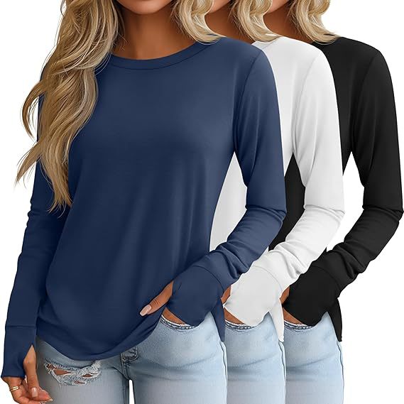 Women's Autumn Round Neck T-shirt Temperament Commute Blouses