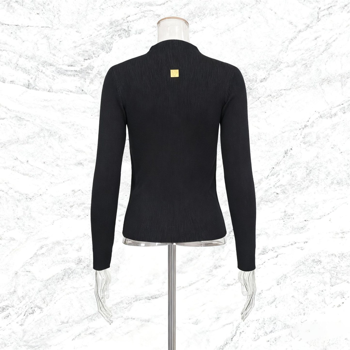 Sexy Hot Metal Hollow Decorative Slim Fit Slimming Sweaters