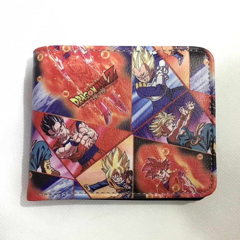 Dragon Ball Short Fold Super Leather Ladies Wallets