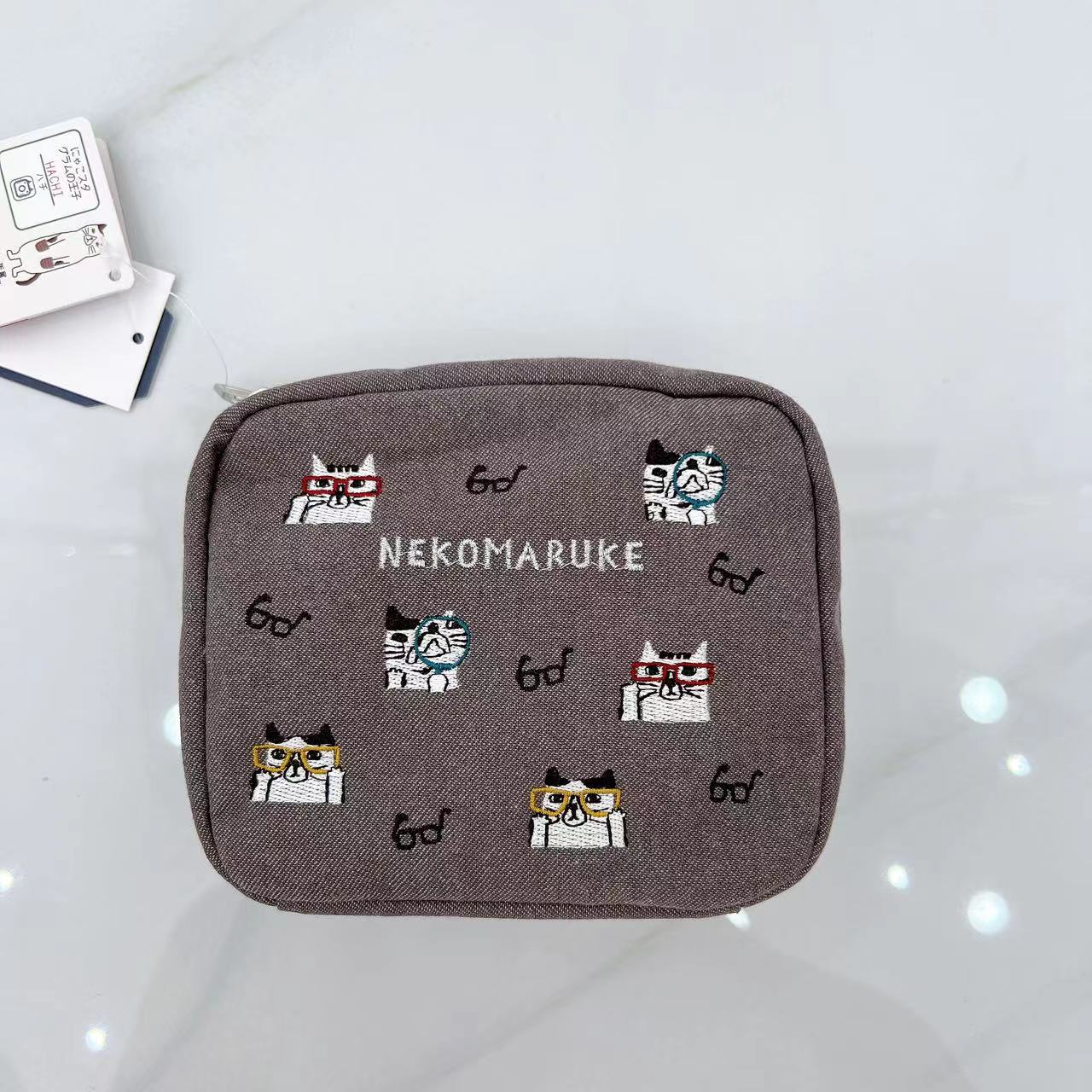Beautiful Embroidery Cat Clutch Gadget Storage Ladies Wallets