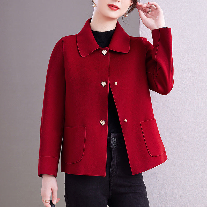 Women's Double-sided Cashmere Wool Temperament Woolen Coats