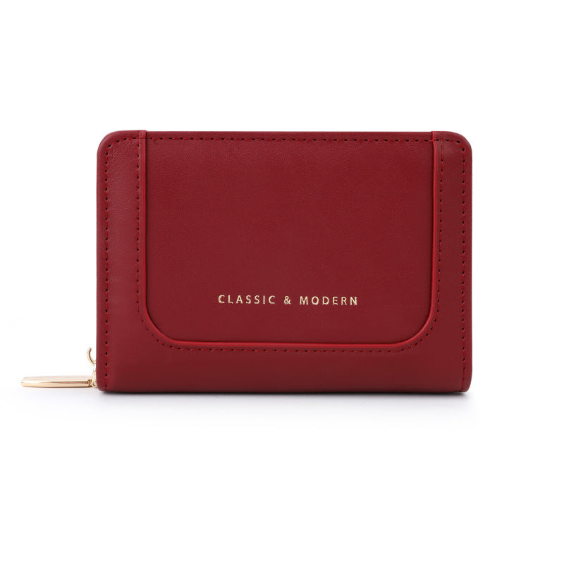 Women's Fashion Stitching Large Capacity Korean Style Ladies Wallets