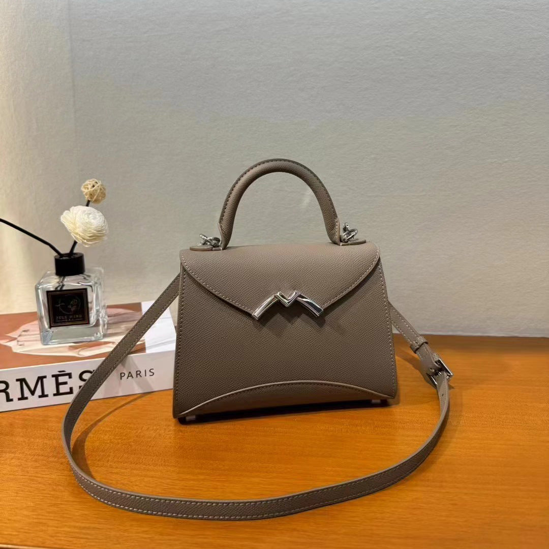 Women's Palm Print Genuine Leather Hand Holding Crossbody Bags