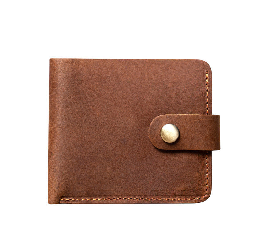 Men's Short Genuine Leather Money Simple Thin Card Holder