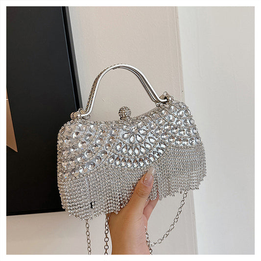 Rhinestone Tassel Portable Banquet Fashion Wear Evening Bags