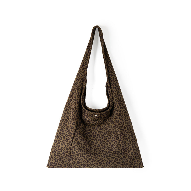 Women's Niche Leopard Print Large Capacity Easy Tote Bags