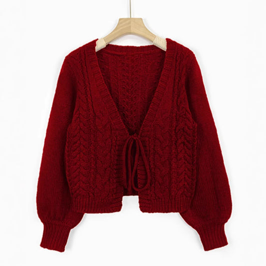Women's Knitted Thin Comfortable Outer Design Deep Sweaters