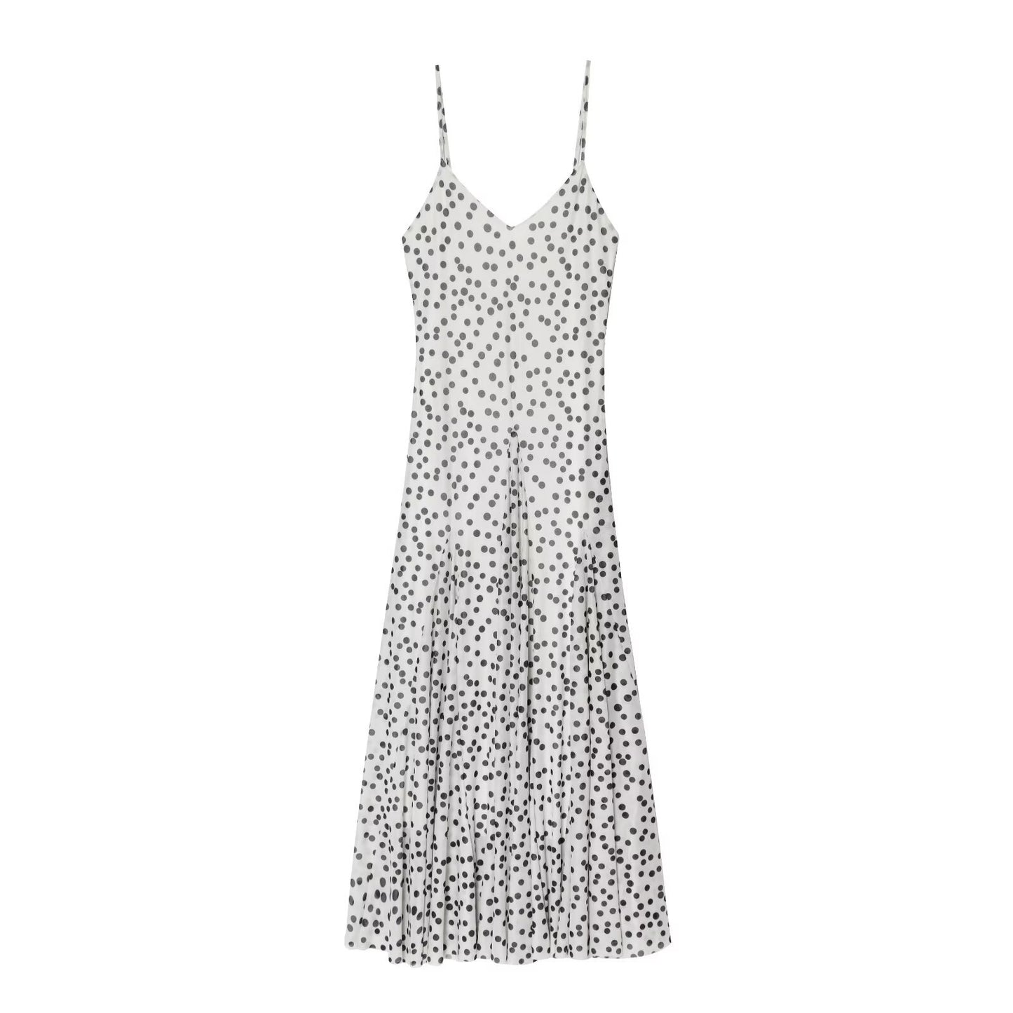 Women's Fashionable Elegant Polka Dot Printed Long Dresses