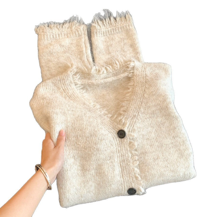 Women's Tassel Wool Loose Casual Idle Style Cardigans