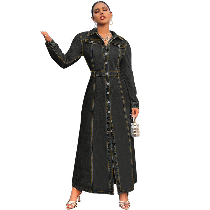Women's Fashion Wear Breasted Long Sleeve Dress Coats
