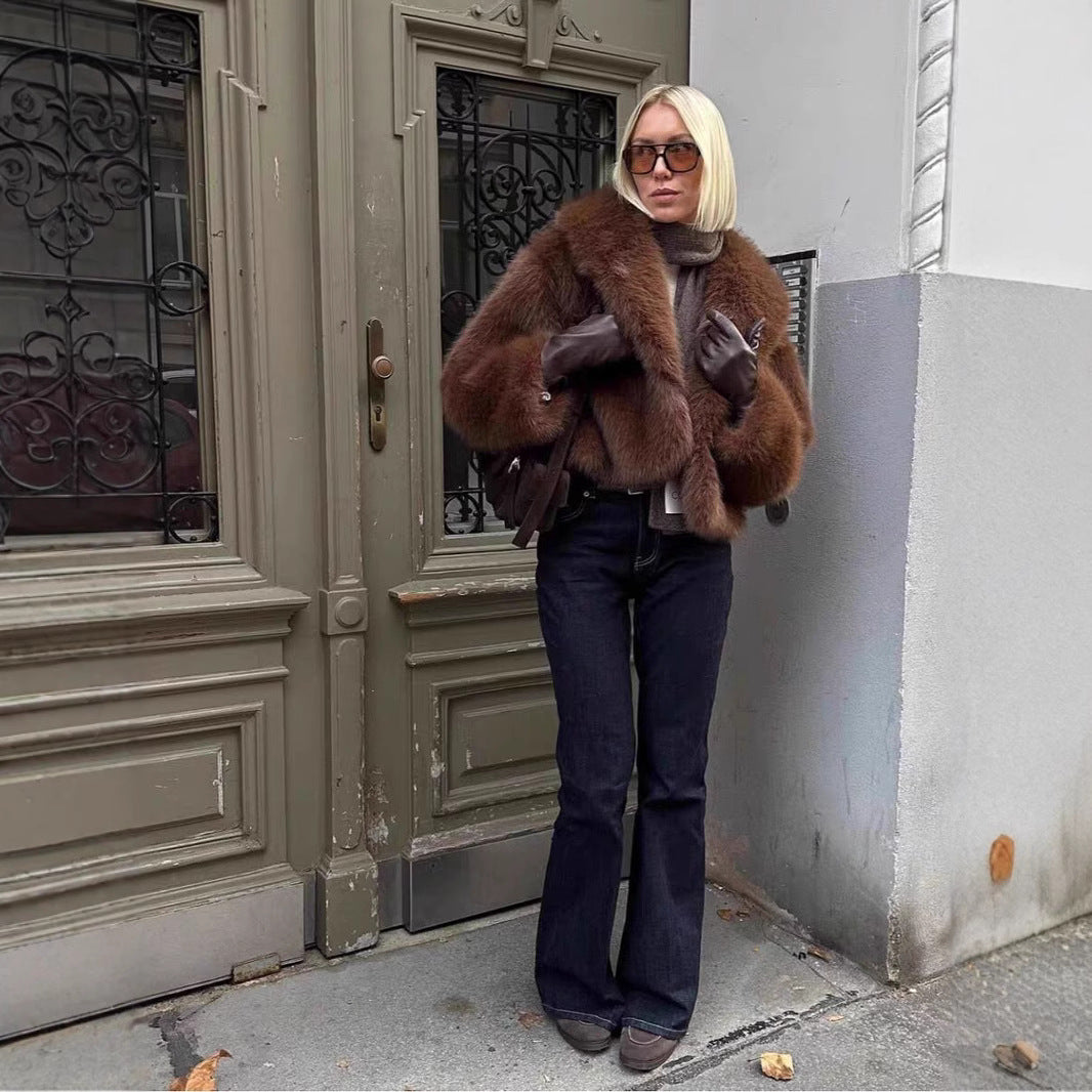 Winter Imitation Fur Furry Environmental Protection Coats
