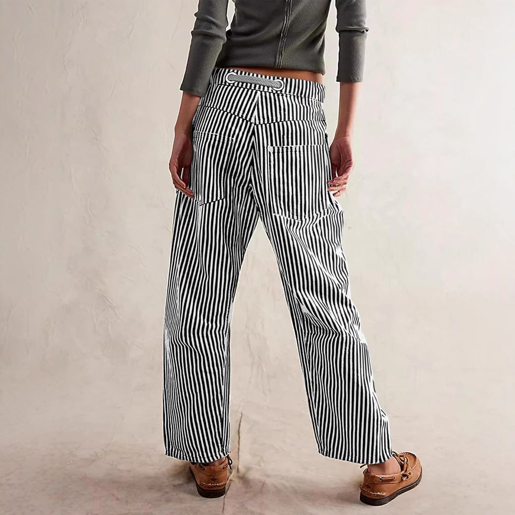 Mid Waist Fashion Commuter Casual Loose Wide Leg Women's Jeans