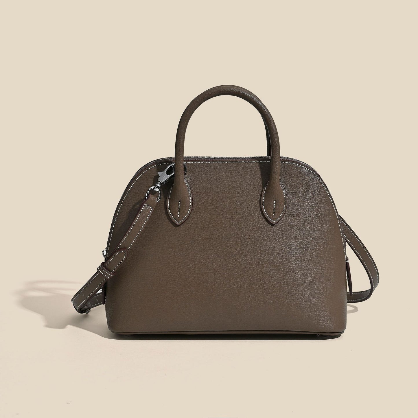 Women's Cowhide Bowling Commuter Genuine Leather Handbags