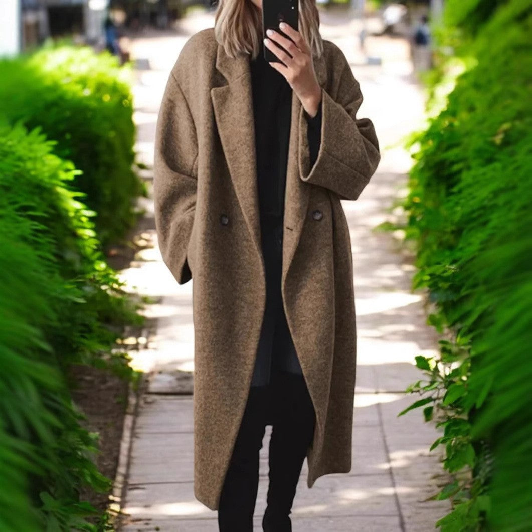 Women's Comfortable Winter Woolen Long Trench Coats