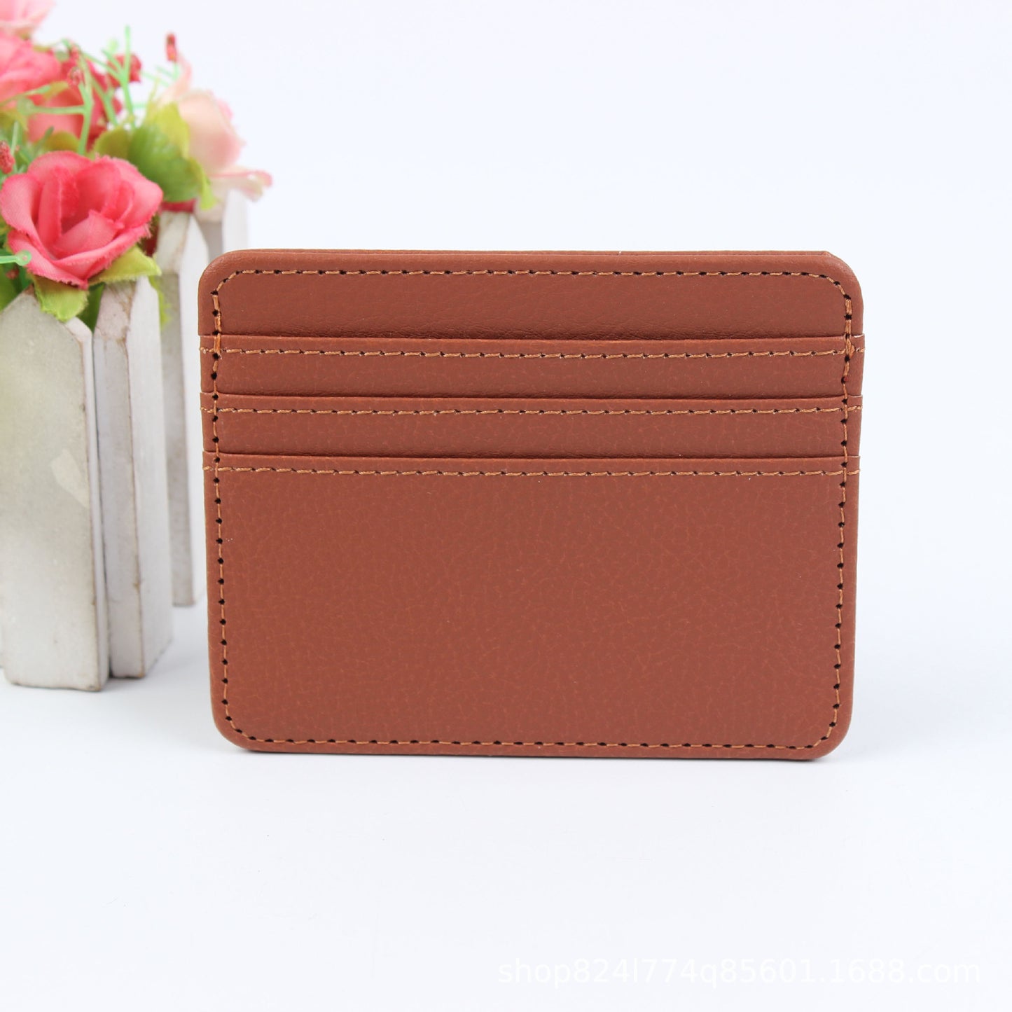 Fashion Lightweight Summer Leather Cutting Ferrule Card Holder