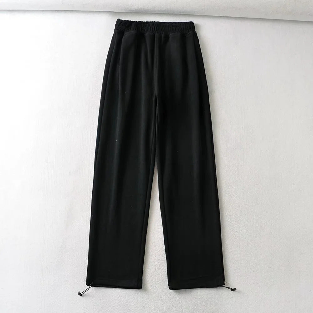 Women's Fashion Autumn Elastic High Waist Two-way Pants