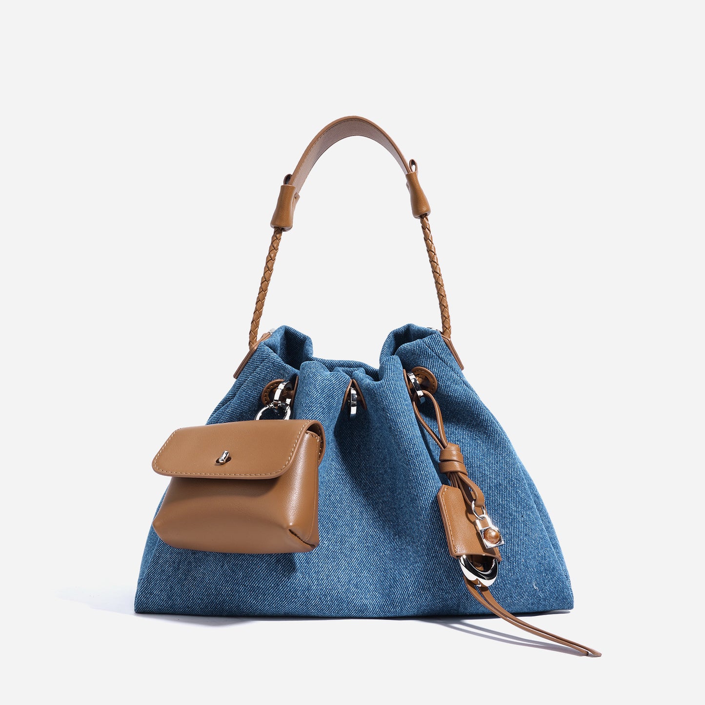 Denim Genuine Leather Design High-grade Fashion Crossbody Bags