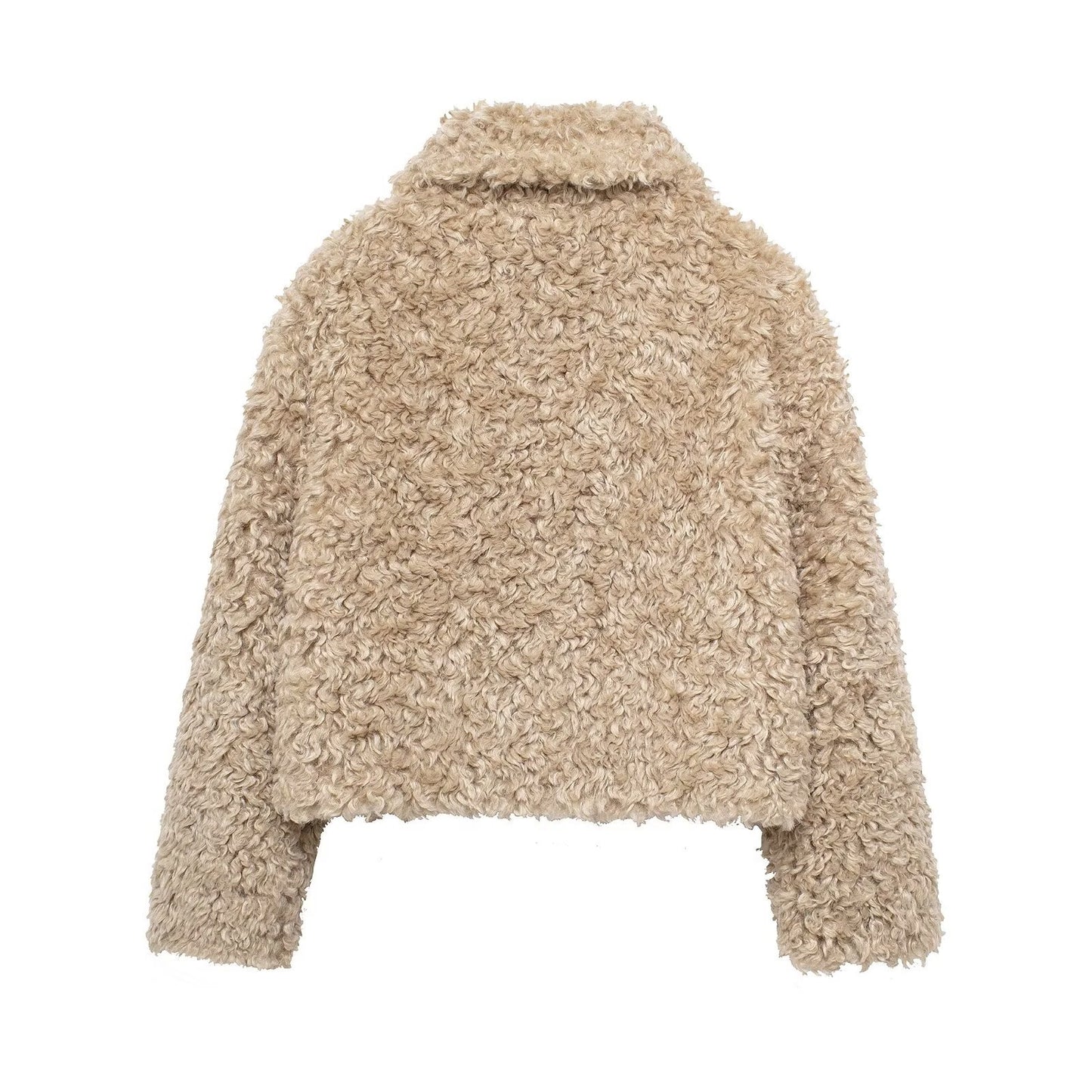 Women's Fashion Casual Polo Collar String Clip Jackets