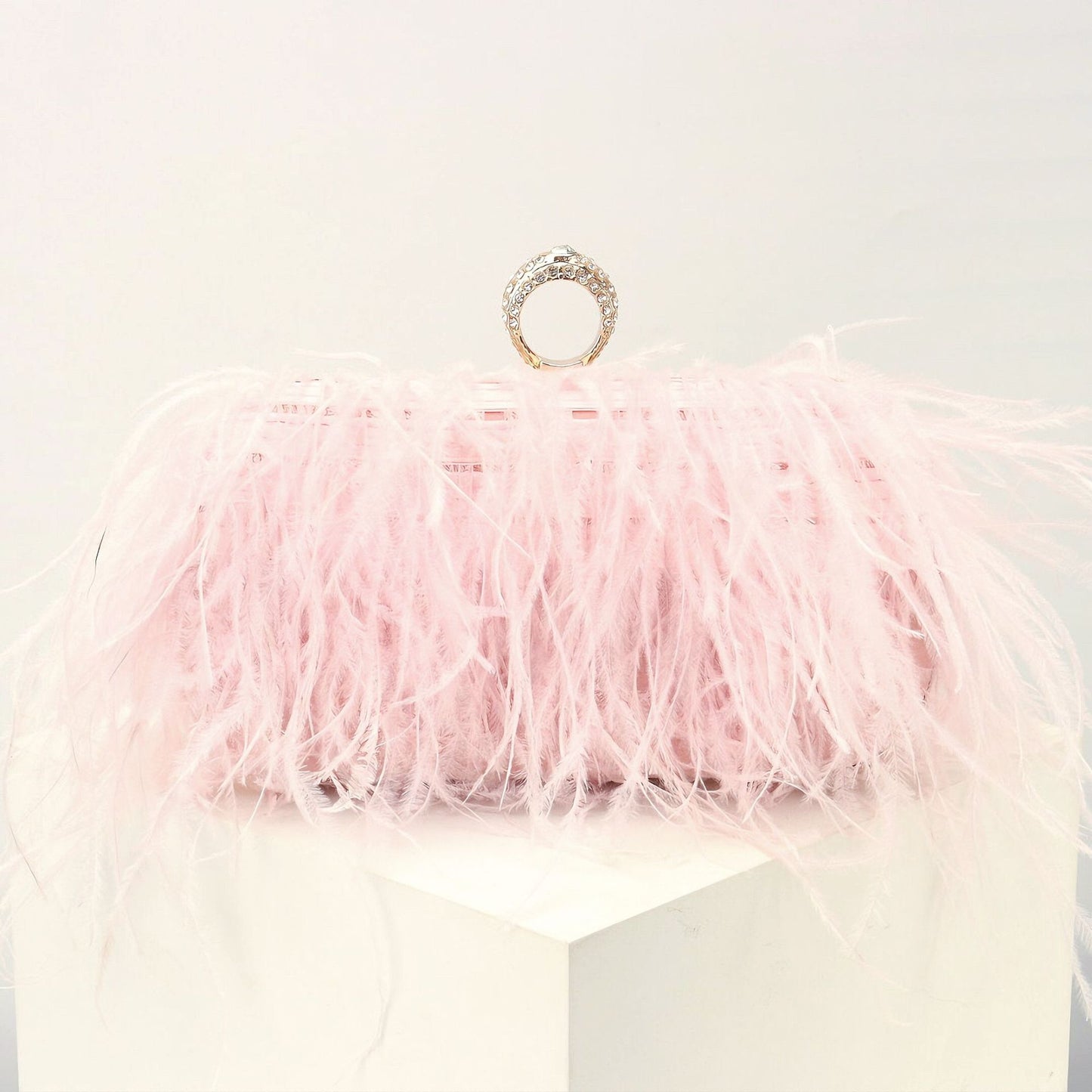 Unique Attractive Pretty Box Chain Veet Evening Bags