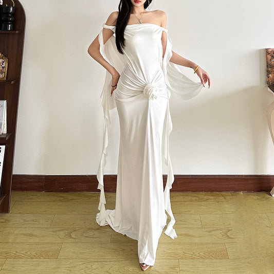 Women's Winter Light Luxury High-grade Pendant Slimming Banquet Dresses