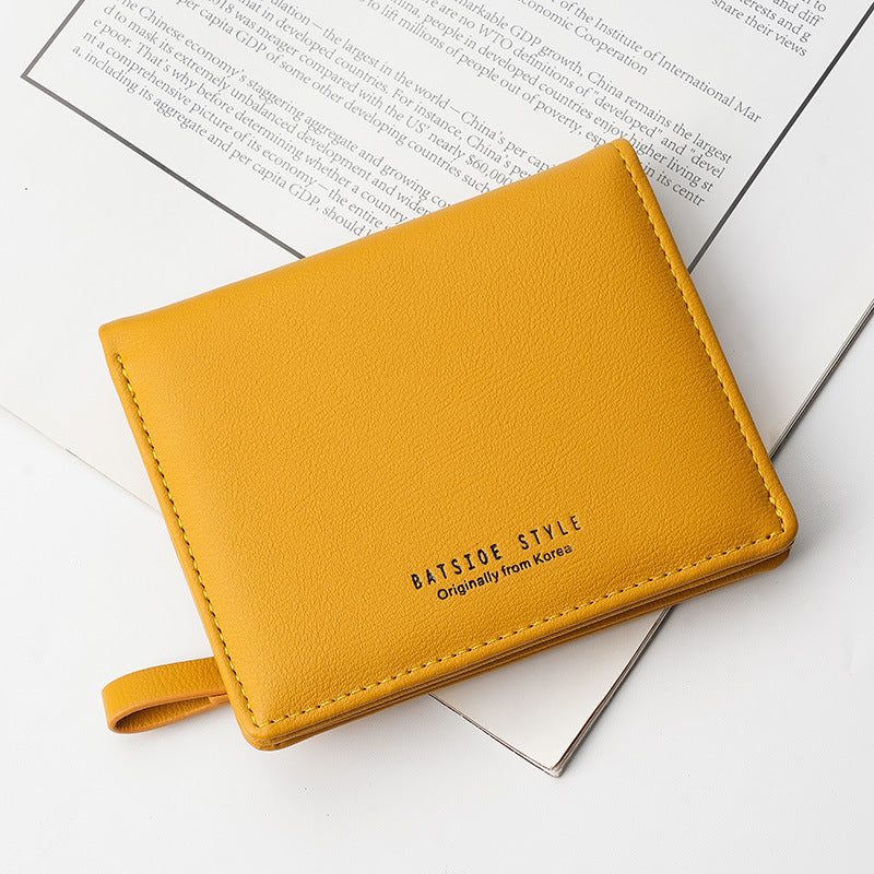 Women's Short Korean Style Fresh Two Fold Ladies Wallets