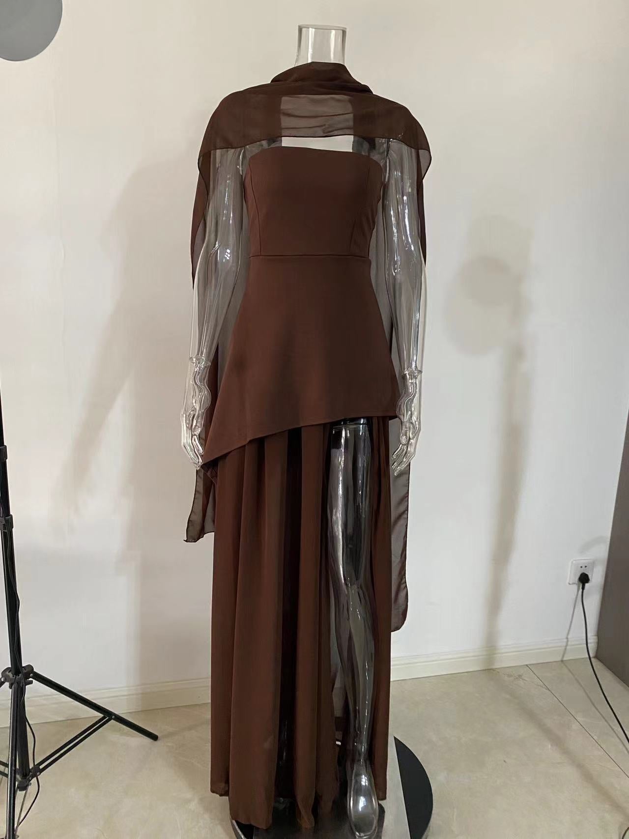 Tube Solid Color Long Dress With Dresses