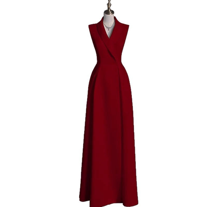 White Sleeveless Elegant Dress Light Luxury Dresses