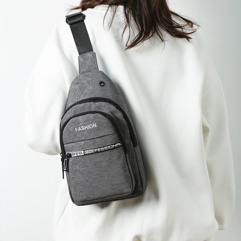 Men's Korean Style Oxford Cloth Trendy Canvas Men's Chest Bags